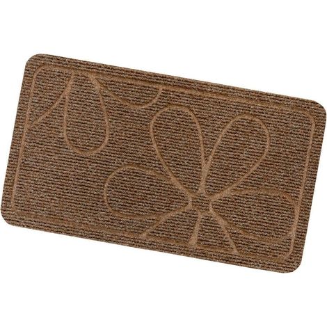Tapis d'entrée Absorbant Antidérapant Lavable Interne Externe - Marron