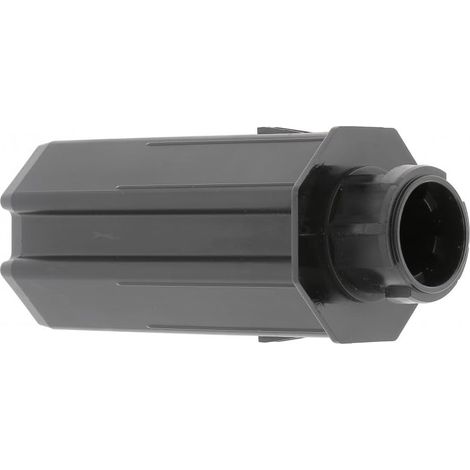 Embout de tube de volet roulant octogonal en PVC noir Fenêtre Sortie Baie vitrée Store, pour tube octogonal de 60 mm sortie pour roulement Ø 28 mm ou crabot de 27 mm (1/2)