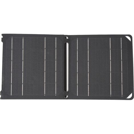 Panneau solaire pliable 20 W, étanche IPX4, chargeur portable 5 V/9 V 2 A avec 2 ports USB pour la randonnée et le camping. (1/5)
