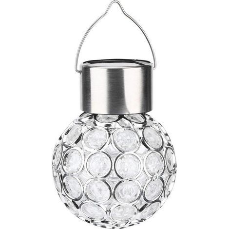 Lumière de boule, 2 pièces LED lampe suspendue colorée charge automatique lumière de boule à énergie solaire pour la décoration de pelouse de cour de jardin extérieur de Noël (1/4)