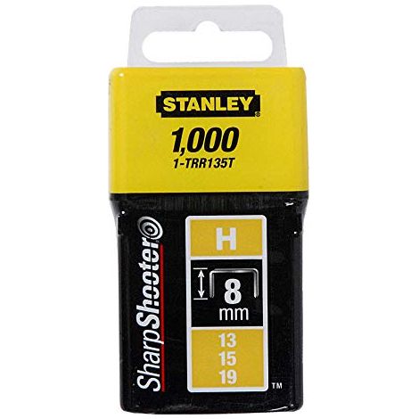 Graffette STANLEY 8 mm - Tipo H - Confezione da 1000 pezzi - 1-TRR135T (1/3)