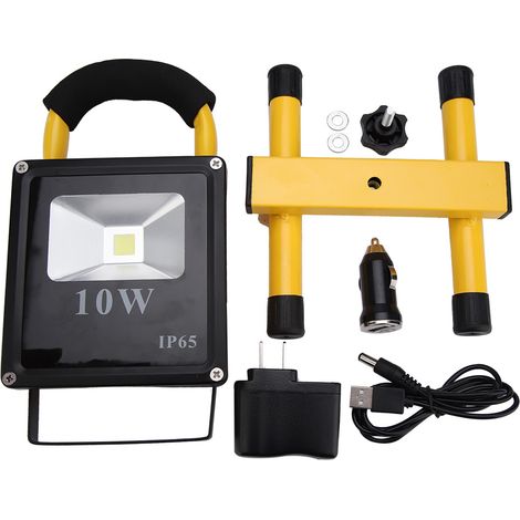 10W Tragbare Multifunktions-LED-Campinglampe mit US-Stecker (Gelb) (1/5)