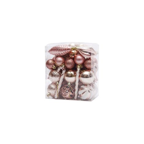Set aus bruchsicheren, transparenten, dekorativen Weihnachtskugeln aus Kunststoff für Weihnachtsbaumschmuck und Hochzeitsfeiern - Crezuo