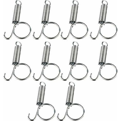 10 PIÈCES en Métal Doigt Printemps Crochet De Verrouillage pour Fixation Pet Cage Porte pour Lapin Cages Portes Lapins Rongeurs Hamsters Écureuils Oiseaux, (1/5)