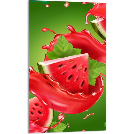 Glasschneidebrett 30x52 Wassermelone