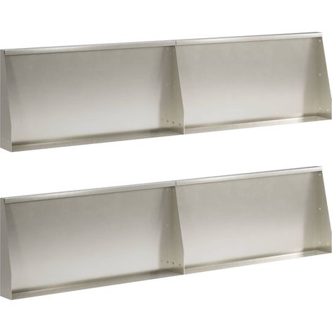 vidaXL Muro de Contención 4 uds. 80 x 12 x 40 cm Acero inoxidable (1/5)
