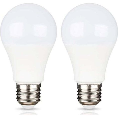 E27 9W 220V LED Blanc Froid 6500K pour Camping, Équivalent Halogène 75W, Ampoule LED AC DC 12 Volt 24 Volt E27 pour Pannneau Solaire/Garage/Jardin, non-dimmable, lot de 2 [Classe énergétique A+] (1/4)