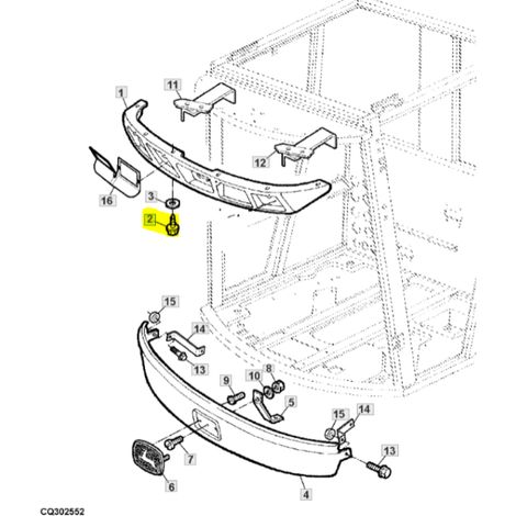 Kabinenbolzen 1550 John Deere 37M7176