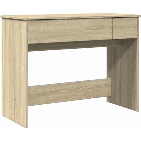 Tocador con espejo color roble Sonoma 100x45x76 cm vidaXL