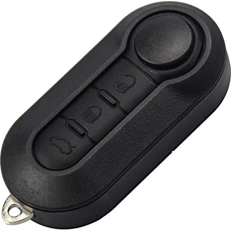 Custodia pieghevole di ricambio per chiave auto Fiat 500 Doblo Ducato Panda Punto Peugeot, 3 pulsanti, 543 cm (nera) (1/5)