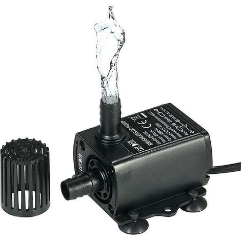 12V 400L/h Mini-Kaltwasser-Umwälzpumpe – Ultraleiser bürstenloser Motor – 4 m Förderhöhe – Keramikkern für lange Lebensdauer