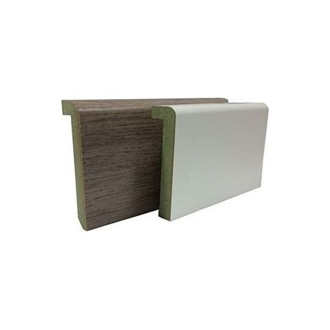 Plinthe de recouvrement blanche à peindre 14x100x2440mm – Pour espaces intérieurs – Bord rond – Autre plinthe