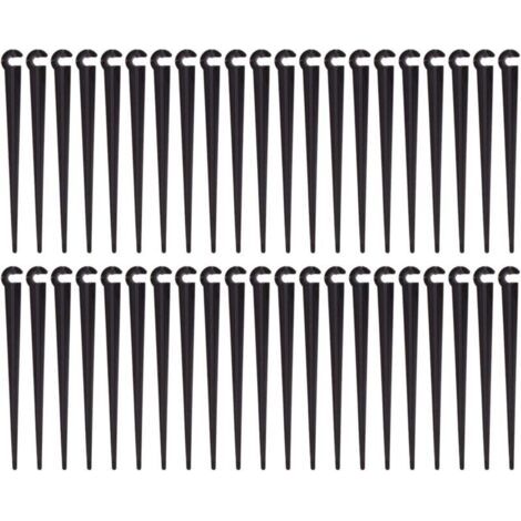 Piquets de Support de Tuyau d'irrigation Support Piquet de Tube Irrigation Goutte à Goutte Plastique Outil de Jardinage,Paquet (1/4)