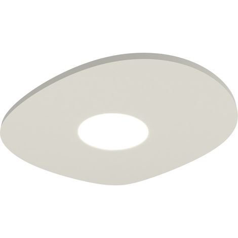 LUMICOM RIVER FREE Plafoniera, 1x GX53, max 8W, metallo, bianco lucido, 20x23cm