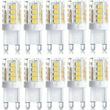 Lot de 10 Projecteur LED, lumière décorative LED, ampoule LED G9, 5 W blanc froid, ampoules LED à économie d\'énergie, ampoule halogène de rechange, AC 230 V non dimmable (1/4)