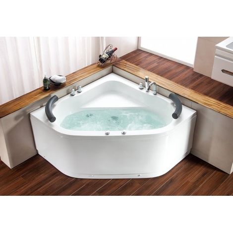 Vasca da bagno idromassaggio angolare 130x130x60cm Relpunt Takry