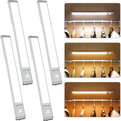 Lot de 4 lampes LED à induction pour l'intérieur, longue durée de charge, 30 cm, trois couleurs (1/5)