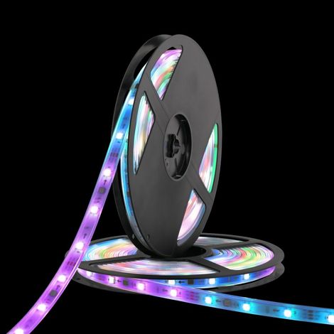 Bande LED, 10 m, RGB, pour la décoration de meubles, téléviseurs, étagères et environnements intérieurs.-AquaForge