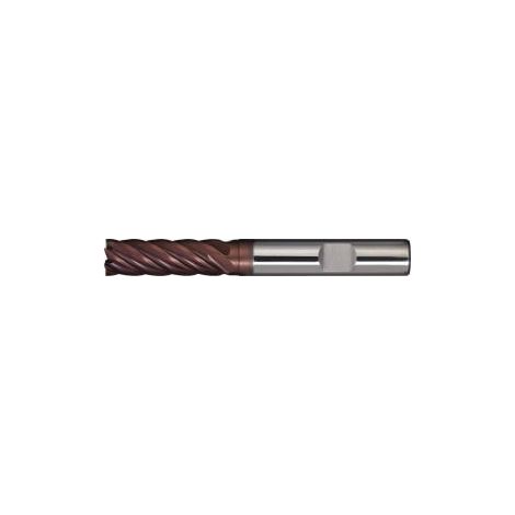 Fresa de vástago TipoN D.6mm L.25mm VHM TiAlN 35-38 grados HB Z.6 ext.largo TW (1/2)