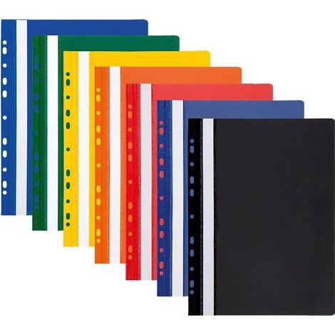 Cartelle in PVC Panta Plast A4 - gialle, perforate in Europa (10 pezzi)