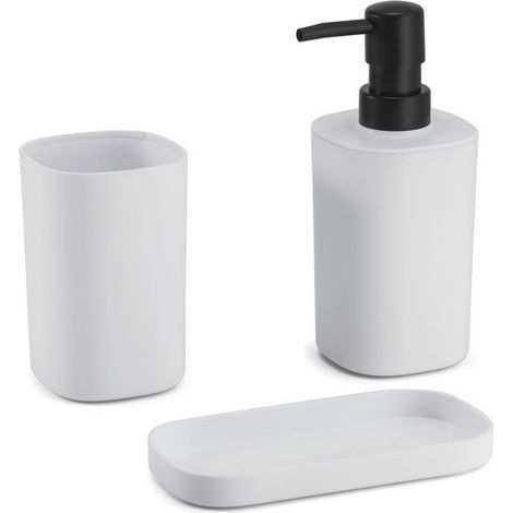 Ensemble 3 accessoires de salle de bain LONA Blanc MSV (1/3)