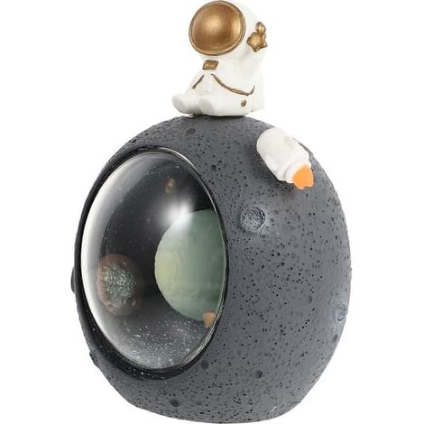 Ecleanfy - 1 veilleuse planète astronaute chic, petite, décoration de table de chevet ou de bureau L (1/5)