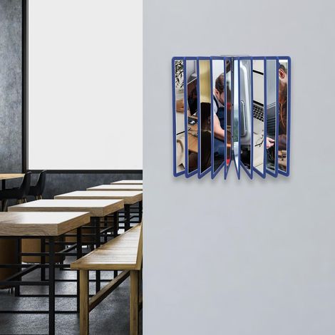 A4 Magnetischer Wandhalter für Dokumente zum Umblättern, Magnetischer Wand Sichttafelsystem, mit 10 A4-Präsentationstafeln, für Magnetische Metalloberflächen (1/5)