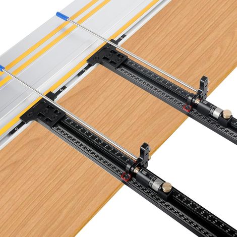 Système de guidage parallèle pour scie à onglets avec arrêt inversé micro-ajustable, outils auxiliaires de coupe de précision pour bois avec calibration zéro compatible avec , rechange pour (1/5)