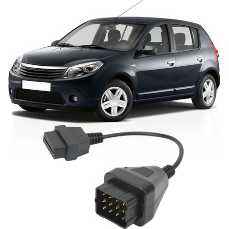 L'adaptateur d'interface 12 broches vers OBD2 pour outils de diagnostic automobile est compatible avec tous les modèles RENAULT équipés d'une interface à 12 broches. (1/5)