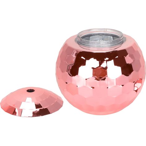 Gobelet à cocktail boule Flash Ball, grande capacité 600 ml, coloré, idéal pour les soirées à thème et les voyages. Couleur : or rose. (1/5)