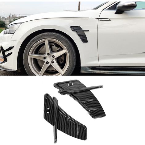2 pièces de garnitures de protection d'ailes style fibre de carbone pour modification automobile, compatibles avec A7/S7 2017-2019 (1/5)
