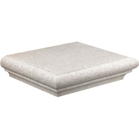 TESTATA TERMINALE COPRIMURO PROFILO TORATO - Bianco Roccia - size interno 11,5x20