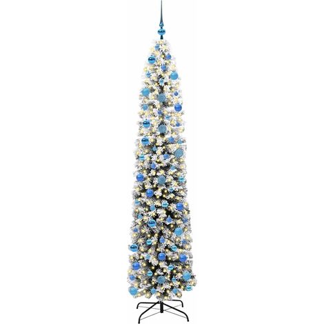 Sapin de Noël  Arbre de Noël artificiel Vert 240 cm PVC et acier et plastique (1/5)