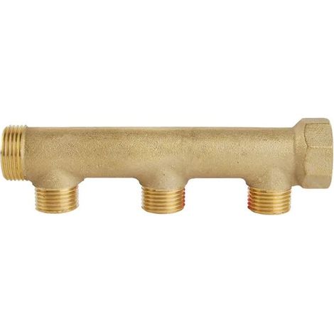 Collecteur mâle-femelle 3/4'' (20/27), 3 départs mâle 1/2'' (15/21), pour sanitaire