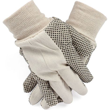 Filiyano-Gants en coton tricoté, gants de jardin, à pois, légers, 11 x 25 cm, 1 paire (1/5)