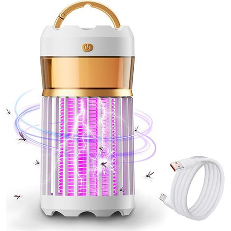 Lampe à LED Lumière Violette – USB Rechargeable, Double Usage (Nuit & Camping), Répulsive Moustiques pour Chambre,Jardin,Voyage (1/5)