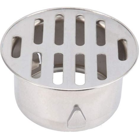 (75 Bouche Plate)Siphon de Sol en Acier Inoxydable, Couvercle de Grille Rond Anti Blocage Rond, Crépines de Vidange de Balcon pour Salle de Bain, Cuisine, Salle de Bain