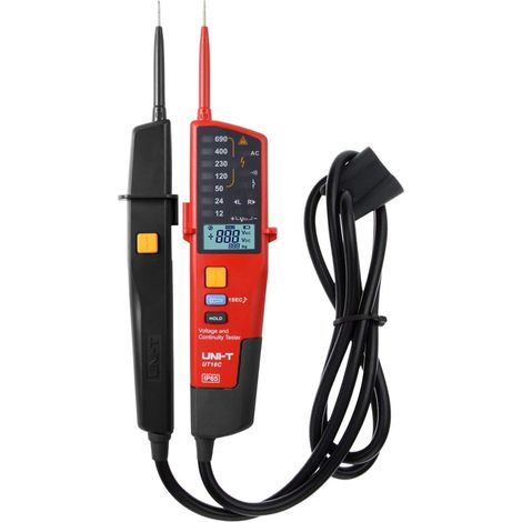 UT18C Tester di tensione multifunzione Misuratore di tensione digitale impermeabile Voltmetro Tester di tensione 12V690V AC/DC Display LCD con gamma automatica