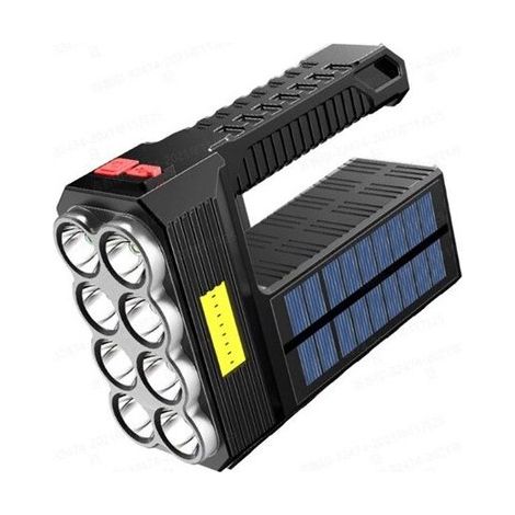 Taschenlampe Suchscheinwerfer LED Hochleistungs-LED-Taschenlampe Solar Wiederaufladbare leistungsstarke Taschenlampe Leicht Ultrahelle tragbare (1/5)