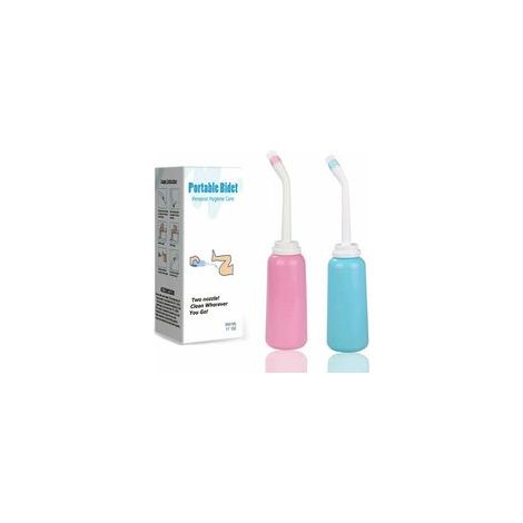 Lot de 2 bidets de voyage portables 500 ml, pour bébé, femme, patients alités – (1/5)