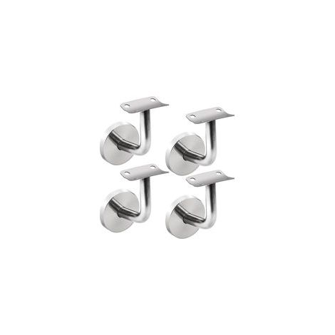 Lot de 4 supports de main courante en acier inoxydable pour rampe d'escalier en bois, main courante pour personnes âgées