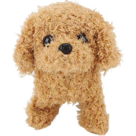 Chien interactif électronique en peluche douce, marche, aboie, remue la queue, simulation réaliste, jouet pour chien mignon, peluche animée avec pile (1/5)