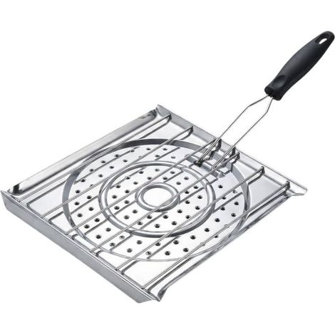 Support à saucisses Portable pour Barbecue, Accessoire Rechange pour barbecues en Famille, Robuste, Pliable, avec poignée, en Acier (1/5)