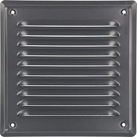 KOTARBAU Grille de Ventilation 165 x 165 mm Gris En Acier Galvanisé Grille D'aération avec Moustiquaire Résistante à la Corrosion