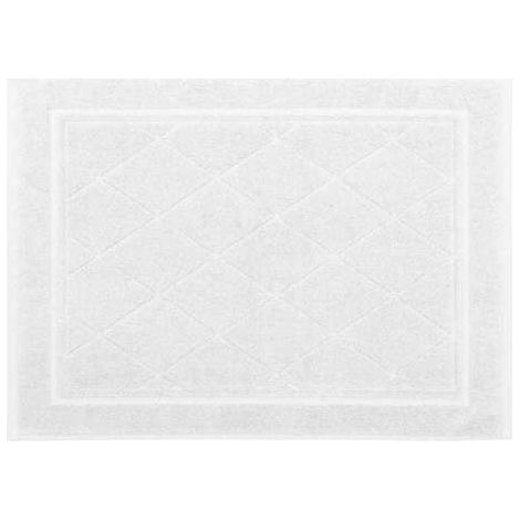 CALEFFI Tappeto Bagno in Cotone Minorca CM. 45X60 Spugnissima Tinta Unita Bianco