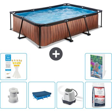 Exit-toys Piscina Exit Rectangular - Efecto madera - 300x200x65 cm - 7-piezas  S301 (1/5)