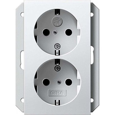 Gira Toma 2f-SCHUKO SP p. caja UP 1f System 55 Blanco puro [273103], 2731 03