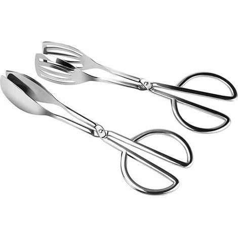 Ensemble de 2 couverts à salade en acier inoxydable pour grillades et cuisson, ustensiles de cuisine (1/5)