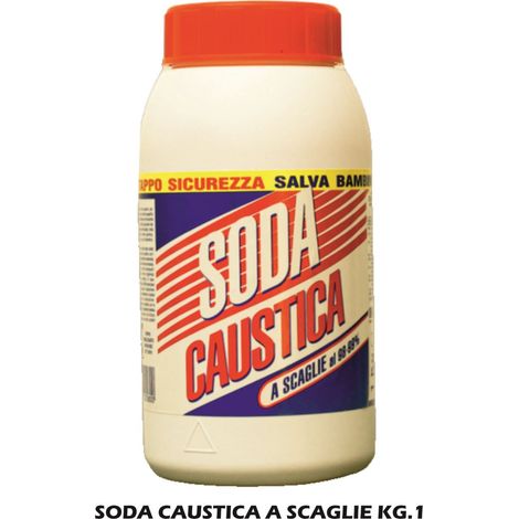 Soda Caustica a Scaglie 1 Kg - Idrossido di Sodio per Sturare Scarichi e Pulizie