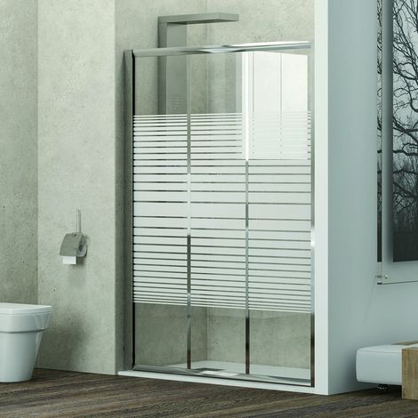 Doccia nicchia 135cm vetro serigrafato altezza 180cm KP3000 kamalu
